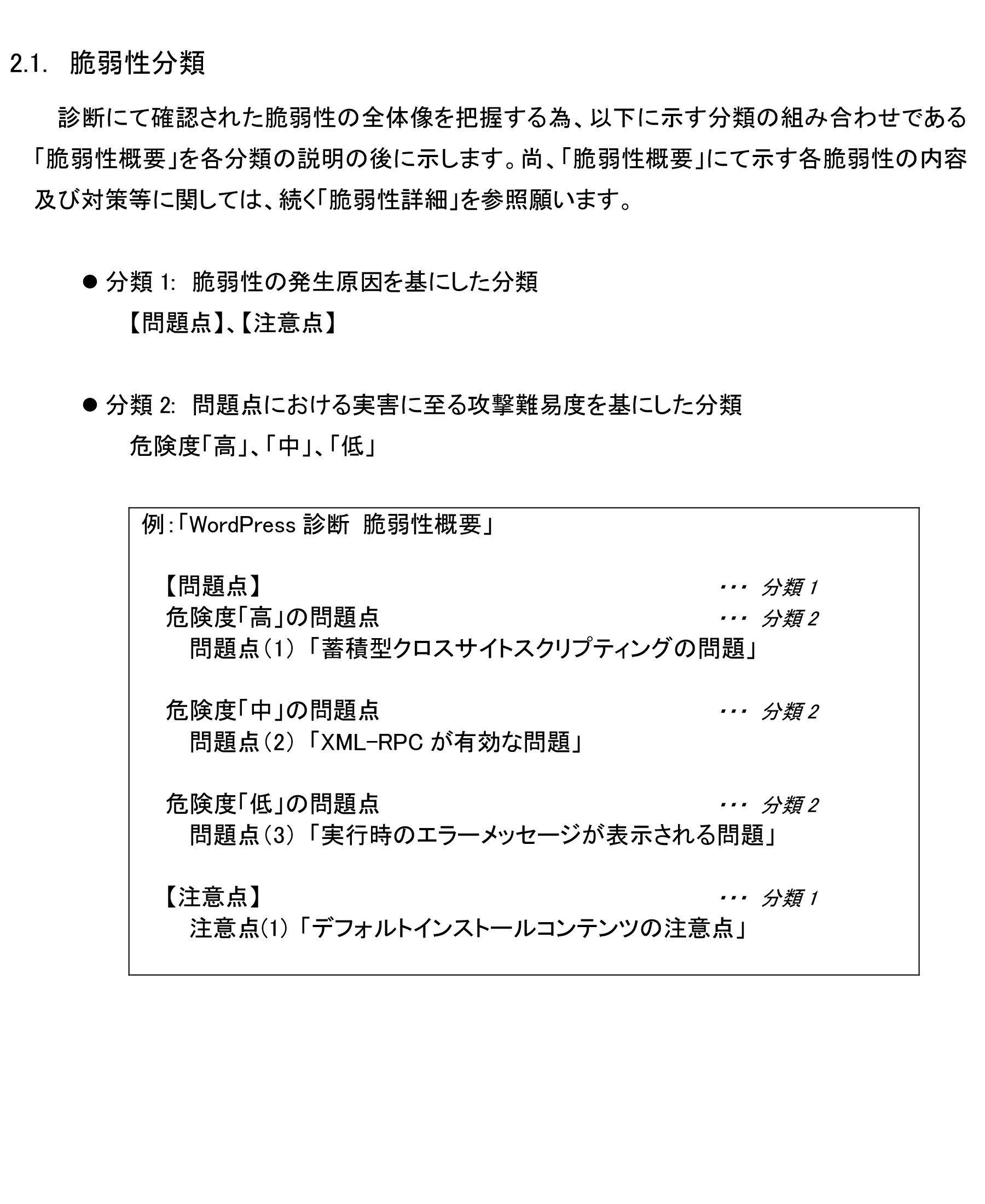 WP診断サンプル報告書